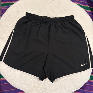 Nike team runners/soccer shorts in black w/white, size small, good condition